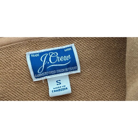 J.CREW Tan Hooded Sweatshirt W/ Kangaroo Pocket Cotton Blend Unisex Size S - Picture 7 of 8